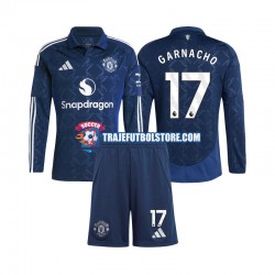 Camiseta 2ª Manchester United Alejandro Garnacho 17 Niño 2024-2025 ML