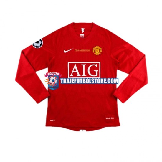 Camiseta 1ª Manchester United Cristiano Ronaldo 7 Champion League 2007 Retro Hombre ML