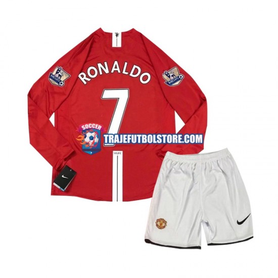 Camiseta 1ª Manchester United Cristiano Ronaldo 7 2007 Retro Niño ML