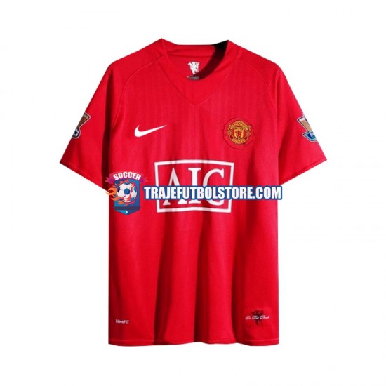 Camiseta 1ª Manchester United 2007 Retro Hombre ML