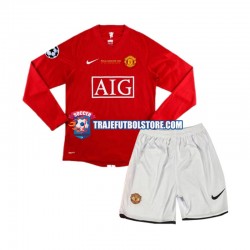 Camiseta 1ª Manchester United Champion League 2007 Retro Niño ML