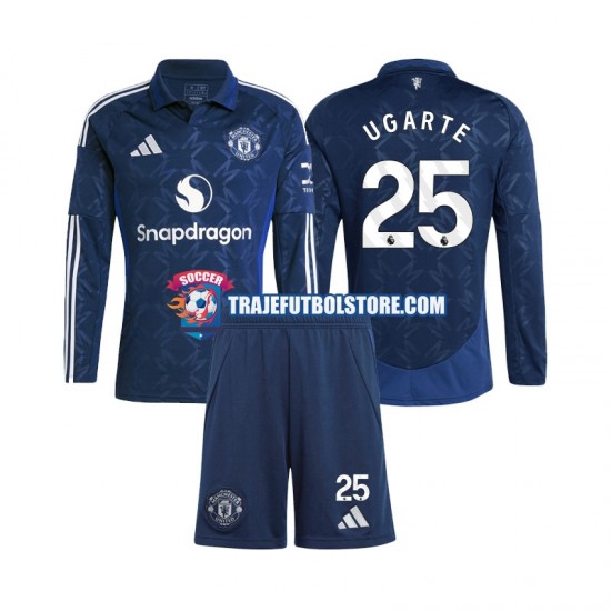 Camiseta 2ª Manchester United Manuel Ugarte 25 Niño 2024-2025 ML