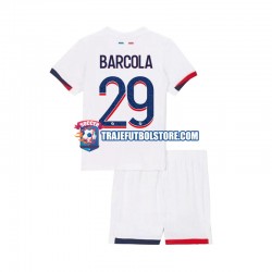 Camiseta 2ª Paris Saint-Germain Bradley Barcola 29 Niño 2024-2025 Manga Corta