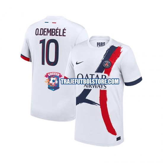 Camiseta 2ª Paris Saint-Germain Ousmane Dembele 10 Hombre 2024-2025 Manga Corta
