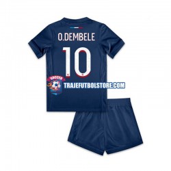 Camiseta 1ª Paris Saint-Germain Ousmane Dembele 10 Niño 2024-2025 Manga Corta