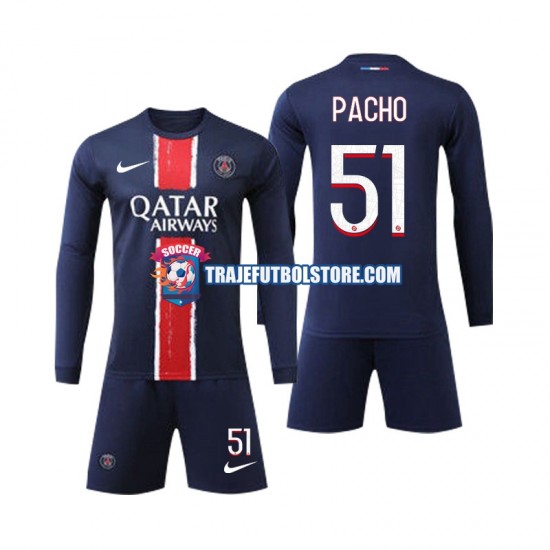 Camiseta 1ª Paris Saint-Germain Pacho 51 Niño 2024-2025 ML