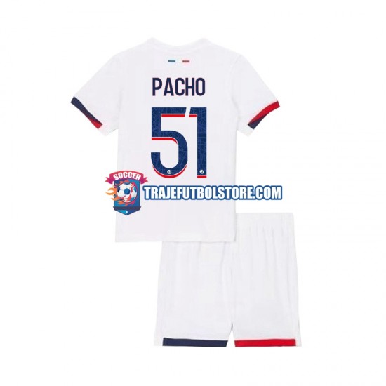Camiseta 2ª Paris Saint-Germain Willian Pacho 51 Niño 2024-2025 Manga Corta