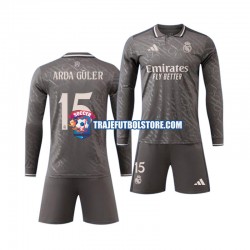 Camiseta 3ª Real Madrid Arda Guler 15 Niño 2024-2025 ML