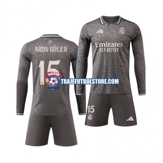 Camiseta 3ª Real Madrid Arda Guler 15 Niño 2024-2025 ML