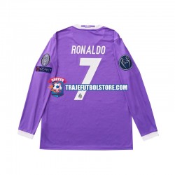 Camiseta 2ª Real Madrid Cristiano Ronaldo 7 2016 Retro Niño ML