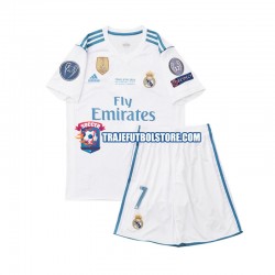 Camiseta 1ª Real Madrid Cristiano Ronaldo 7 2017 Retro Niño Manga Corta