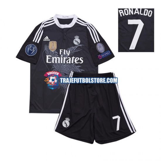 Camiseta 3ª Real Madrid Cristiano Ronaldo 7 2014 Retro Niño Manga Corta