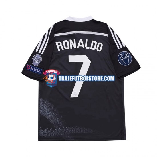 Camiseta 3ª Real Madrid Cristiano Ronaldo 7 2014 Retro Hombre Manga Corta