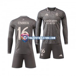Camiseta 2ª Real Madrid ENDRICK 16 Niño 2024-2025 ML