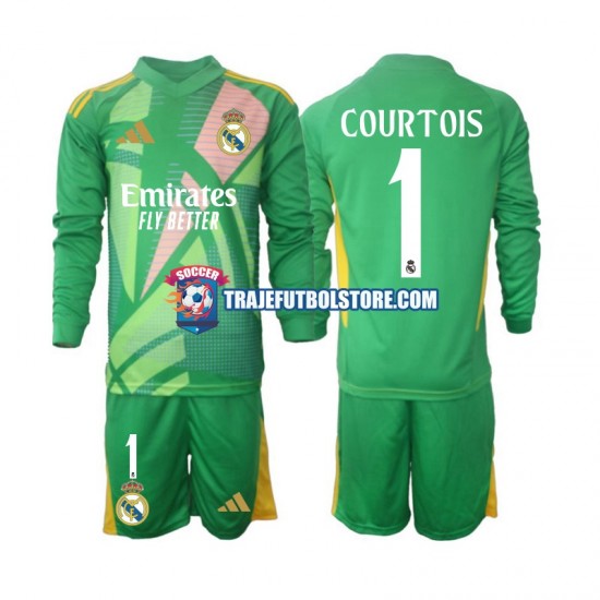 Camiseta 3ª Real Madrid Thibaut Courtois 1 Portero Niño 2024-2025 ML