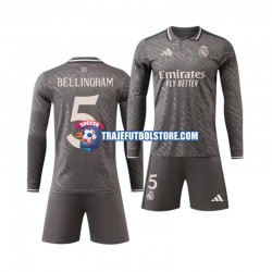 Camiseta 3ª Real Madrid Jude Bellingham 5 Niño 2024-2025 ML