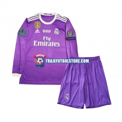 Camiseta 2ª Real Madrid 2016 Retro Niño ML