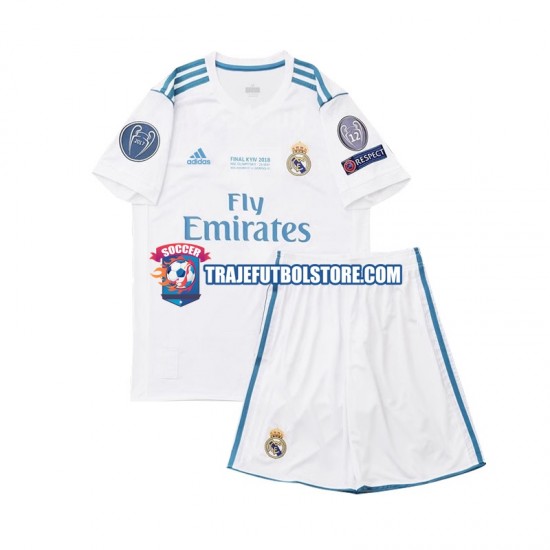 Camiseta 1ª Real Madrid 2017 Retro Niño Manga Corta