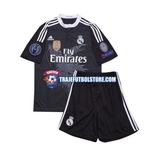 Camiseta 3ª Real Madrid 2014 Retro Niño Manga Corta