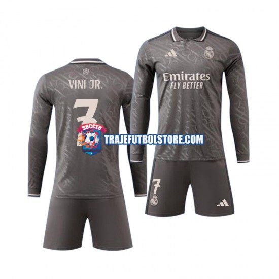 Camiseta 3ª Real Madrid Vinicius Junior 7 Niño 2024-2025 ML