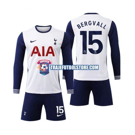 Camiseta 1ª Tottenham Hotspur Bergvall 15 Niño 2024-2025 ML