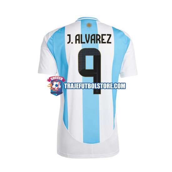 Camiseta 1ª Argentina Julian Alvarez 9 Hombre 2024 Manga Corta