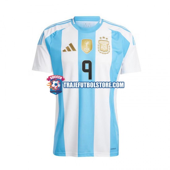 Camiseta 1ª Argentina Julian Alvarez 9 Hombre 2024 Manga Corta