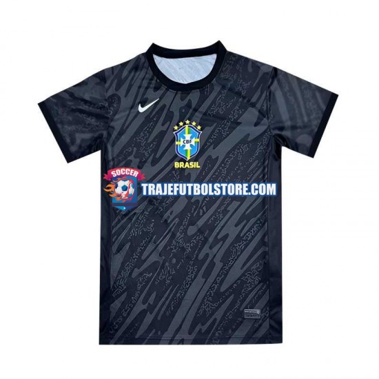 Camiseta 2ª Brasil Portero Hombre 2024 Manga Corta