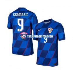 Camiseta 2ª Croacia Andrej Kramaric 9 Hombre Euro 2024 Manga Corta