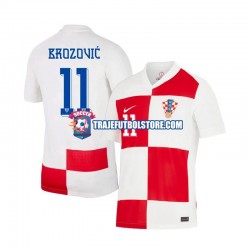 Camiseta 1ª Croacia Marcelo Brozovic 11 Hombre Euro 2024 Manga Corta