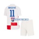 Camiseta 1ª Croacia Marcelo Brozovic 11 Niño Euro 2024 Manga Corta