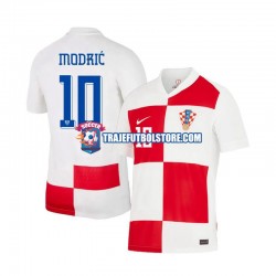 Camiseta 1ª Croacia Modrić 10 Hombre Euro 2024 Manga Corta