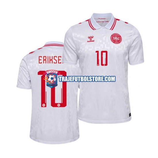 Camiseta 2ª Dinamarca Eriksen 10 Hombre Euro 2024 Manga Corta