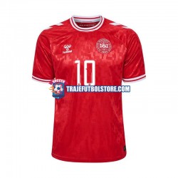 Camiseta 1ª Dinamarca Eriksen 10 Hombre Euro 2024 Manga Corta