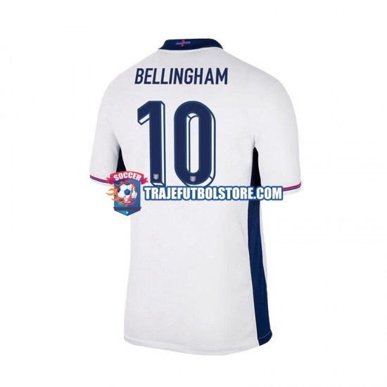 Camiseta 1ª Inglaterra Jude Bellingham 10 Hombre Euro 2024 Manga Corta