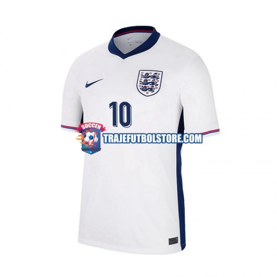 Camiseta 1ª Inglaterra Jude Bellingham 10 Hombre Euro 2024 Manga Corta