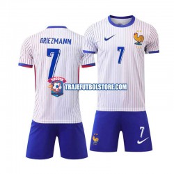 Camiseta 2ª Francia Antoine Griezmann 7 Niño Euro 2024 Manga Corta