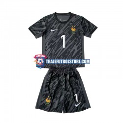 Camiseta 2ª Francia Hugo Lloris 1 Portero Niño Euro 2024 Manga Corta