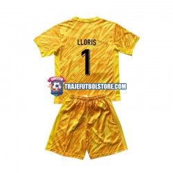 Camiseta 1ª Francia Hugo Lloris 1 Portero Niño Euro 2024 Manga Corta