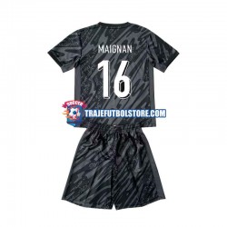 Camiseta 2ª Francia Mike Maignan 16 Portero Niño Euro 2024 Manga Corta