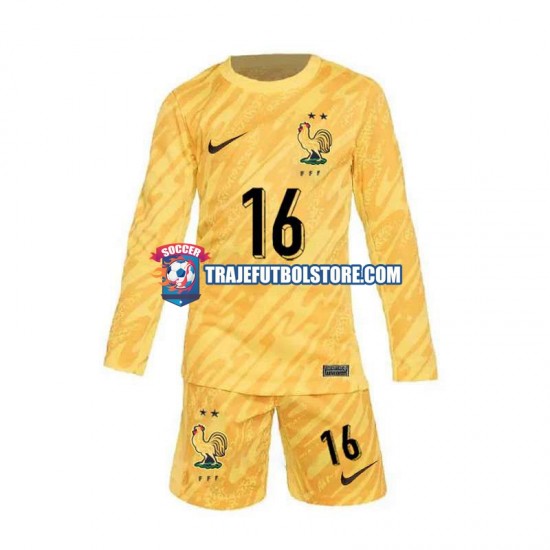 Camiseta 1ª Francia Mike Maignan 16 Portero Niño Euro 2024 ML