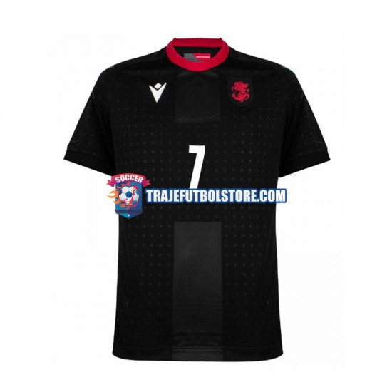 Camiseta 2ª Georgia Kvaratskhelia 7 Hombre Euro 2024 Manga Corta