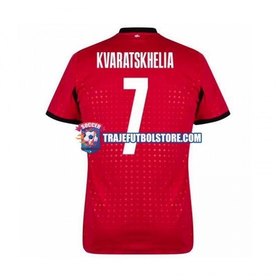 Camiseta 3ª Georgia Kvaratskhelia 7 Hombre Euro 2024 Manga Corta