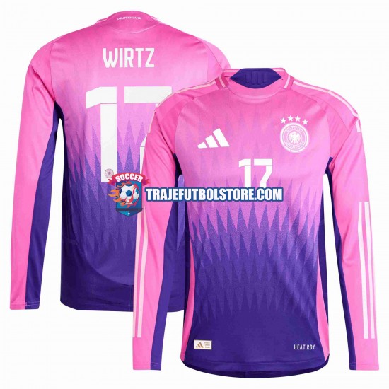Camiseta 2ª Alemania Florian Wirtz 17 Hombre Euro 2024 ML