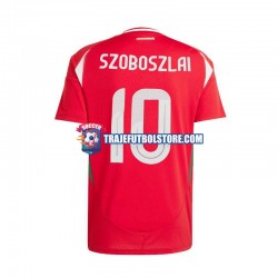 Camiseta 1ª Hungría Dominik Szoboszlai 10 Hombre Euro 2024 Manga Corta