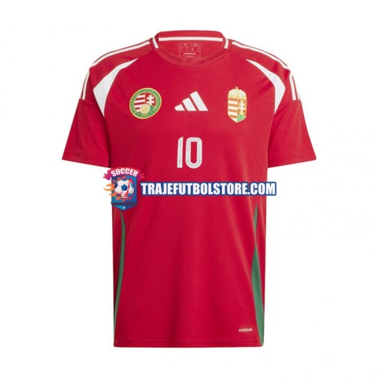 Camiseta 1ª Hungría Dominik Szoboszlai 10 Hombre Euro 2024 Manga Corta