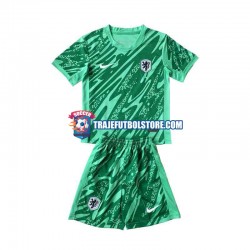 Camiseta 1ª Países Bajos Portero Niño Euro 2024 Manga Corta