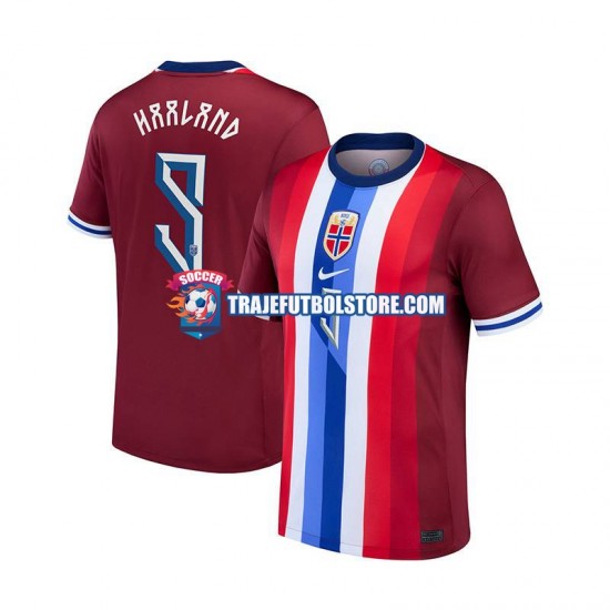 Camiseta 1ª Noruega Haaland 9 Hombre 2024 Manga Corta