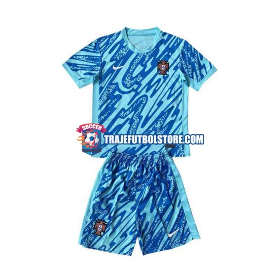 Camiseta 3ª Portugal Portero Niño Euro 2024 Manga Corta