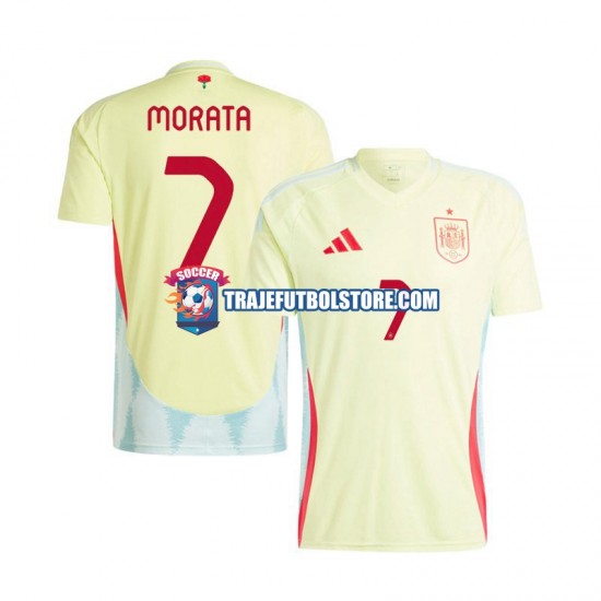 Camiseta 2ª España Alvaro Morata 7 Hombre Euro 2024 Manga Corta
